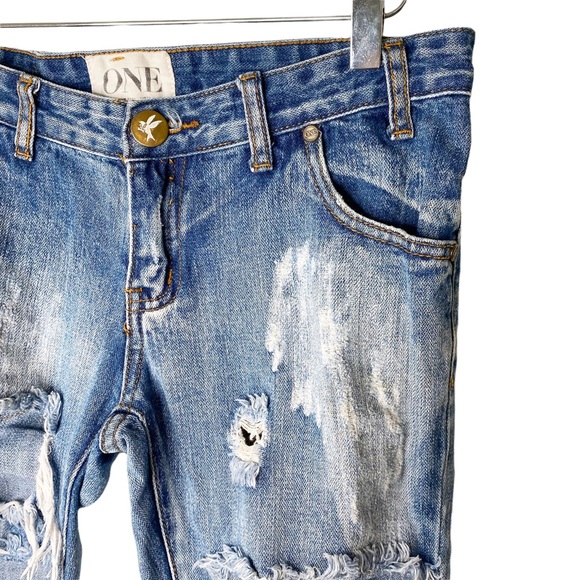 ONE TEASPOON Trashed Freebirds in Cobain Distressed Zip
Ankle Jeans size 26 - Picture 8 of 16